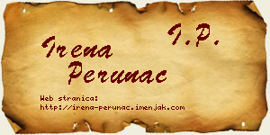 Irena Perunac vizit kartica